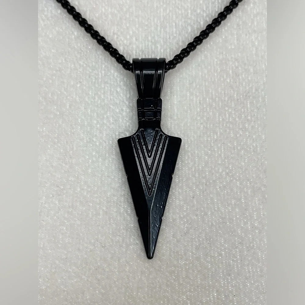 Black Arrow Charm Necklace Unisex